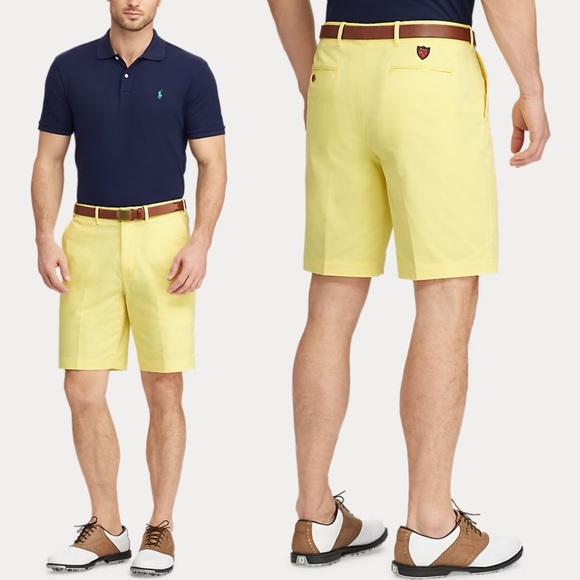Ralph Lauren Polo Golf Yellow Classic Fit Stretch‎ Summer Shorts 31 - Picture 1 of 13